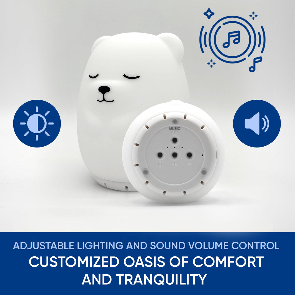 RAINLAX Breathing Bear white noise sounds help reduce disturbance