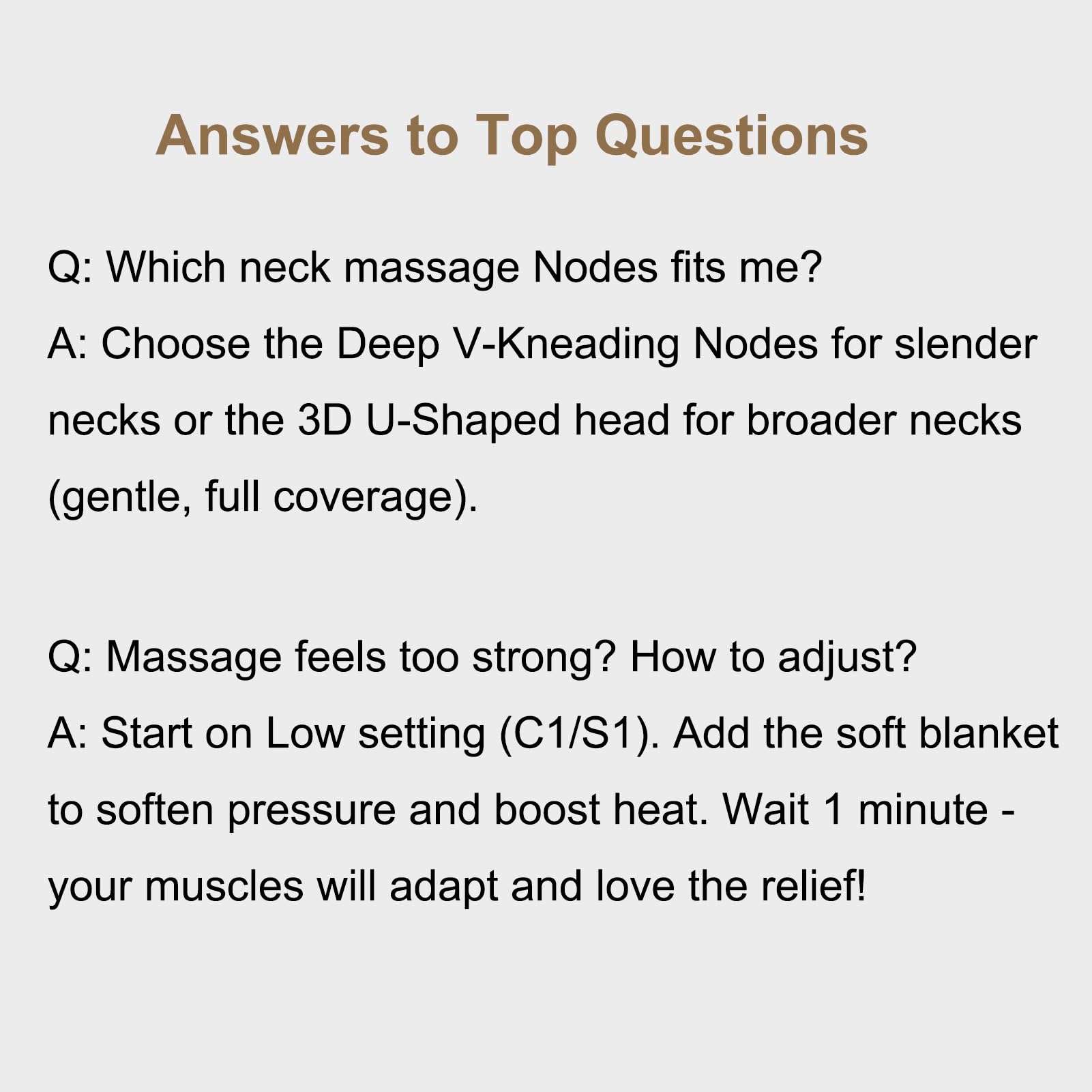 Rainwolf massage modes and heat levels demonstrated on the device.
