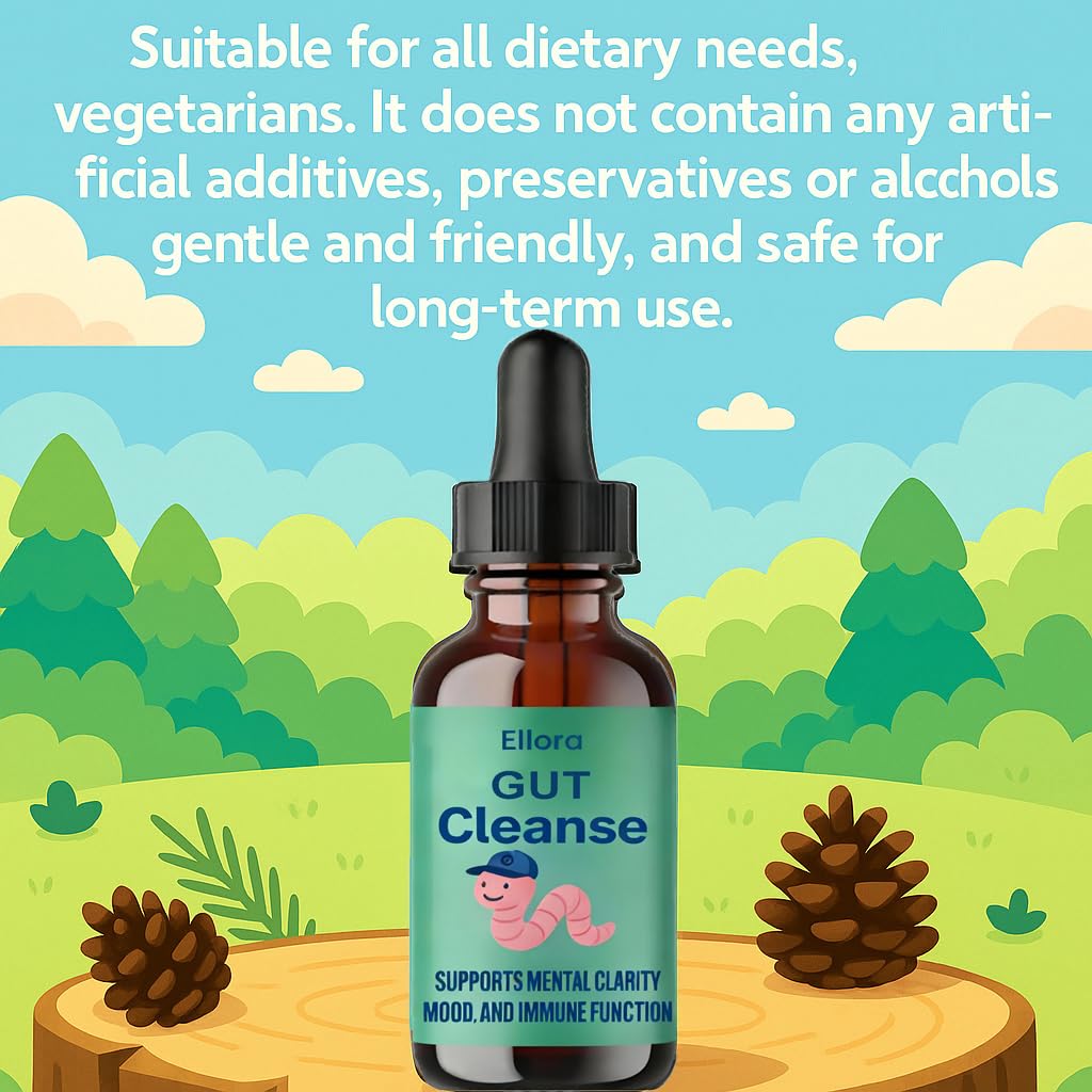 Raipult Ellora Gut Cleanse Drops mixed in a glass for routine use.