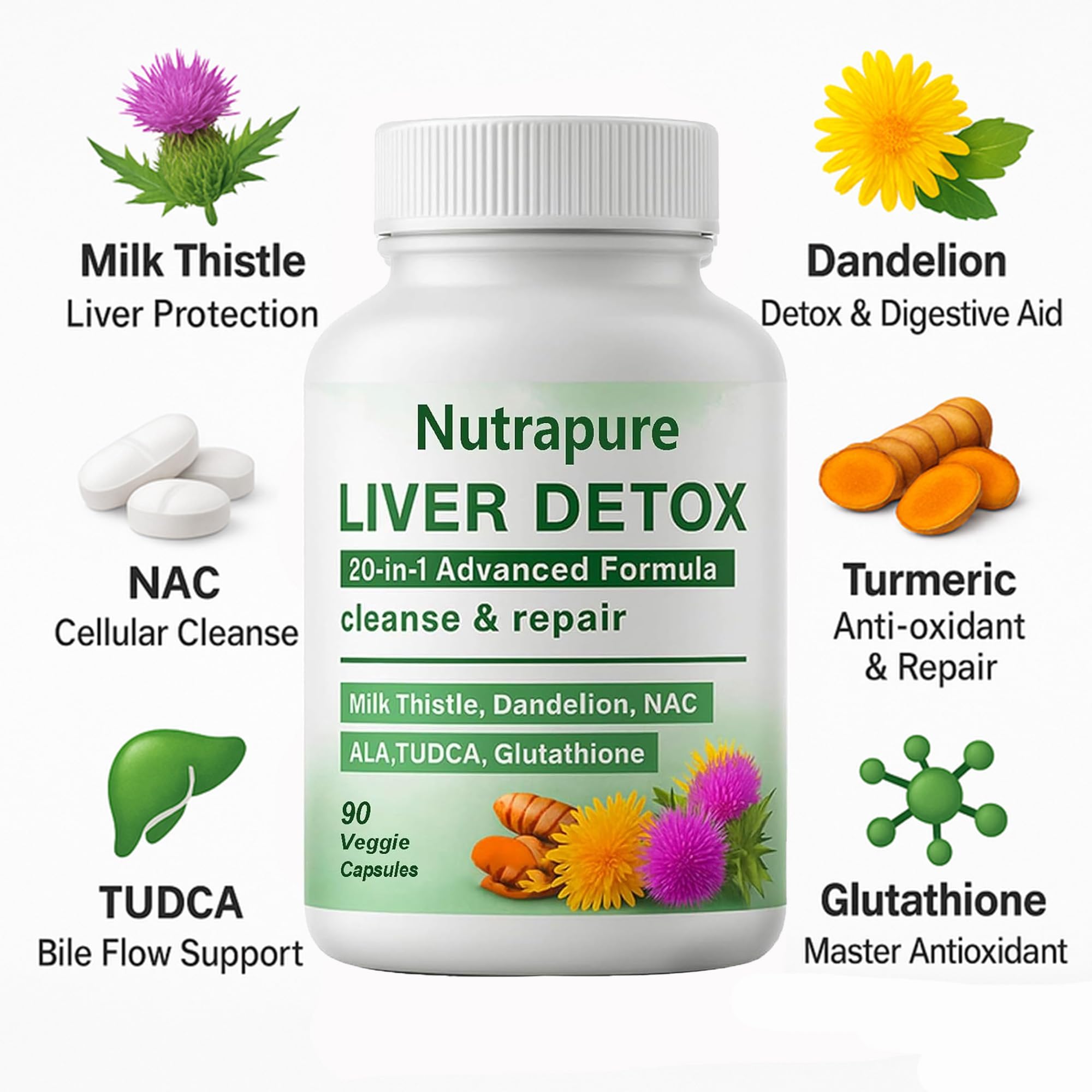 Raipult Nutrapure capsules on a surface highlighting daily, vegan-friendly wellness routine.