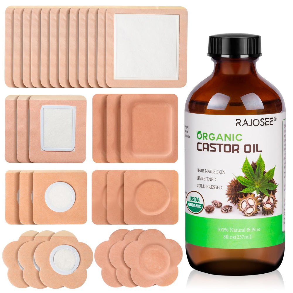 RAJOSEE castor oil pack bottle for easy, mess-free application and consistent use