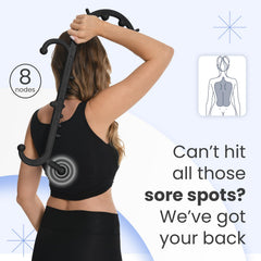 Ranarose Deep Tissue Massager closeup nodes highlight eight-point muscle targeting.