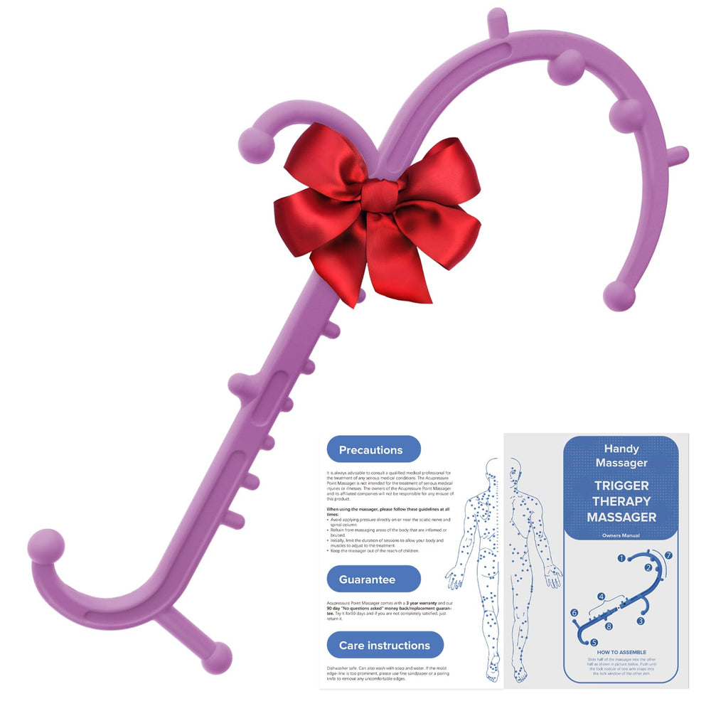 Ranarose deep tissue massager handle close-up showing ergonomic grip