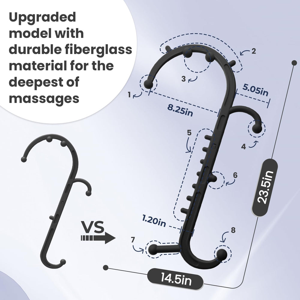 Ranarose Deep Tissue Massager in use on shoulders demonstrates portable relief.