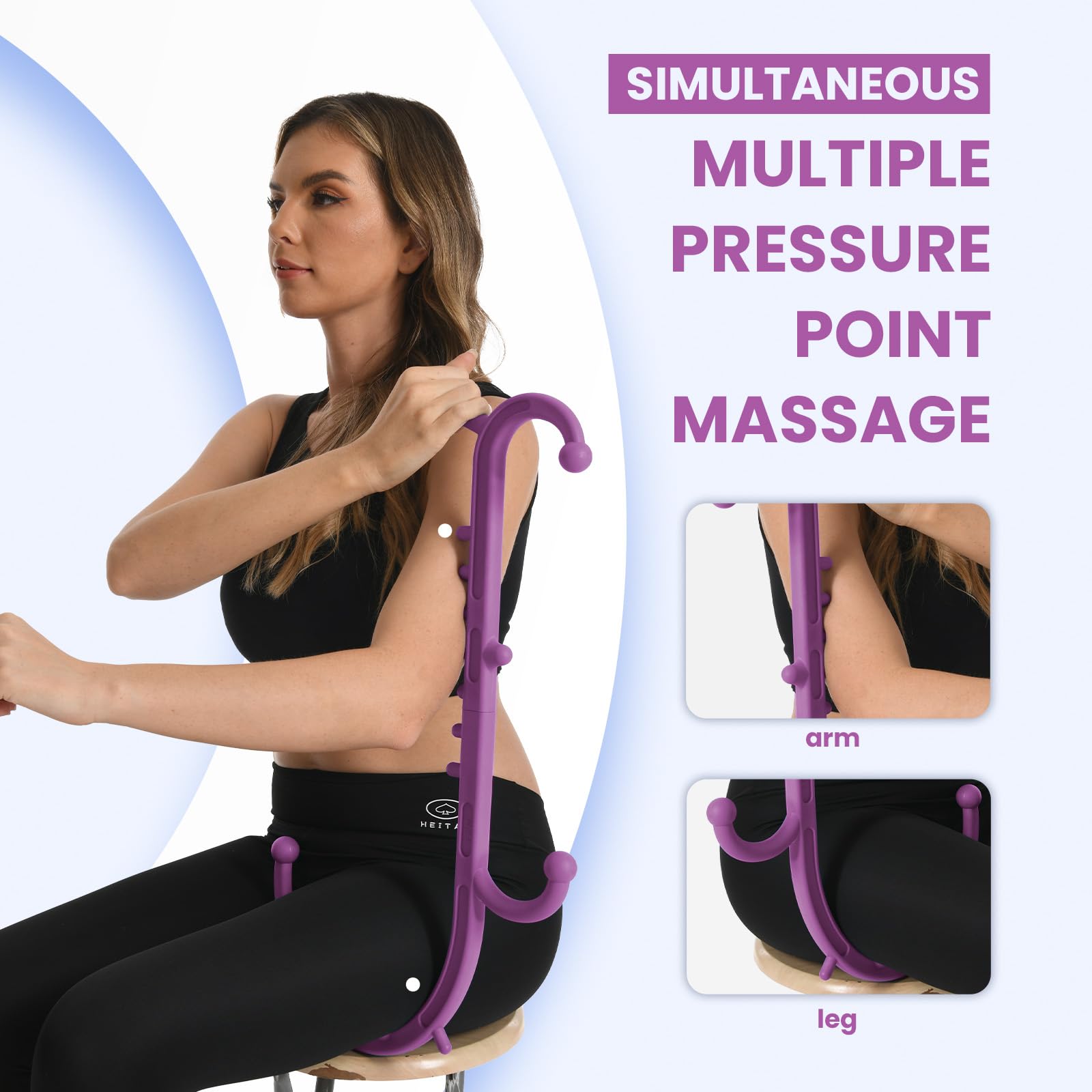 Ranarose massager held in hand ready for self massage