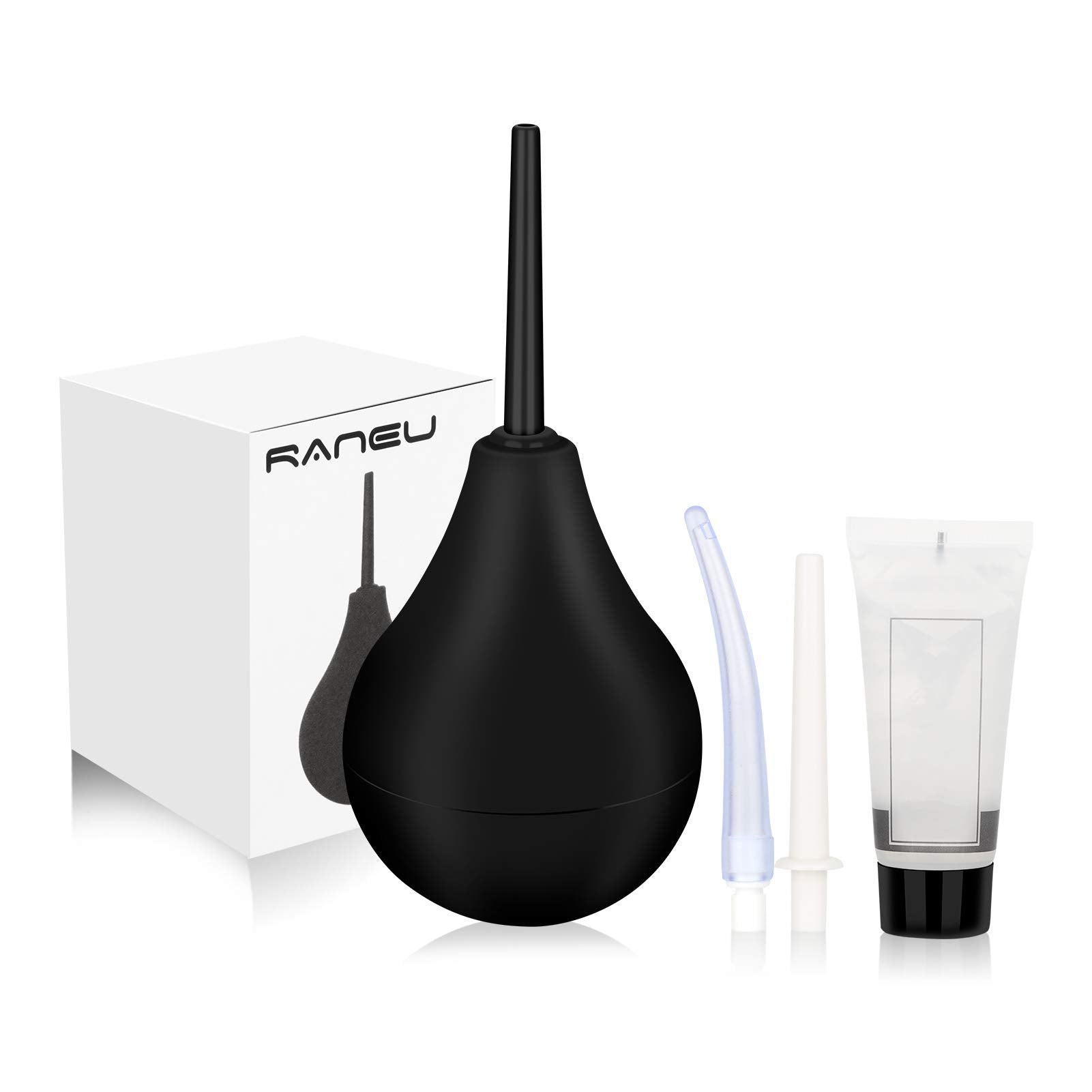 RANEU Enema Bulb with three nozzles for customizable cleansing.