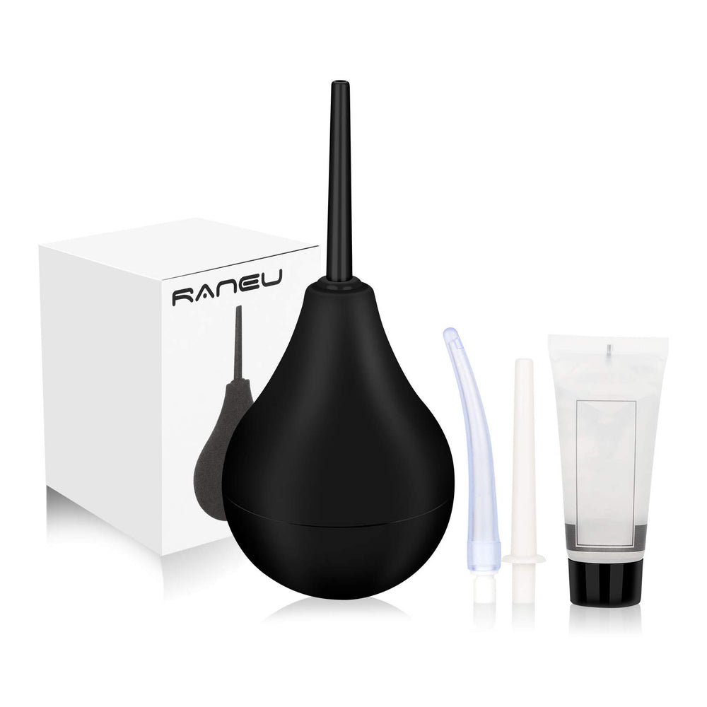 RANEU Enema Bulb with three nozzles for customizable cleansing.