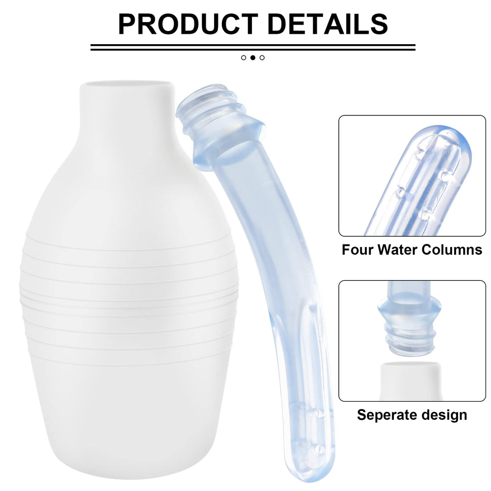 RANEU enema bulbo 310 ml, capacidad para sesiones más amplias.