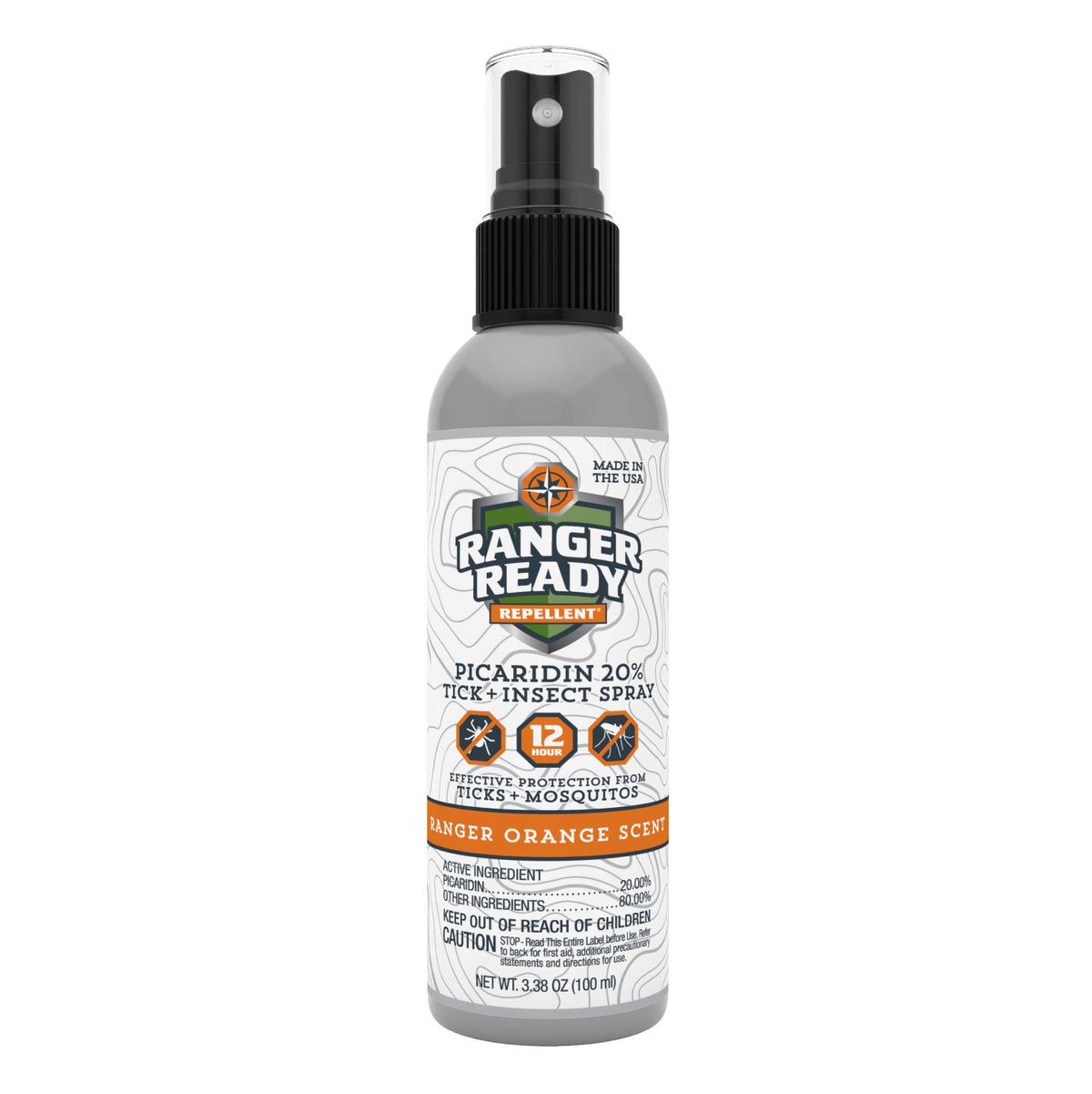 Ranger Ready Picaridin orange-scent bottle offers full-body protection without DEET.