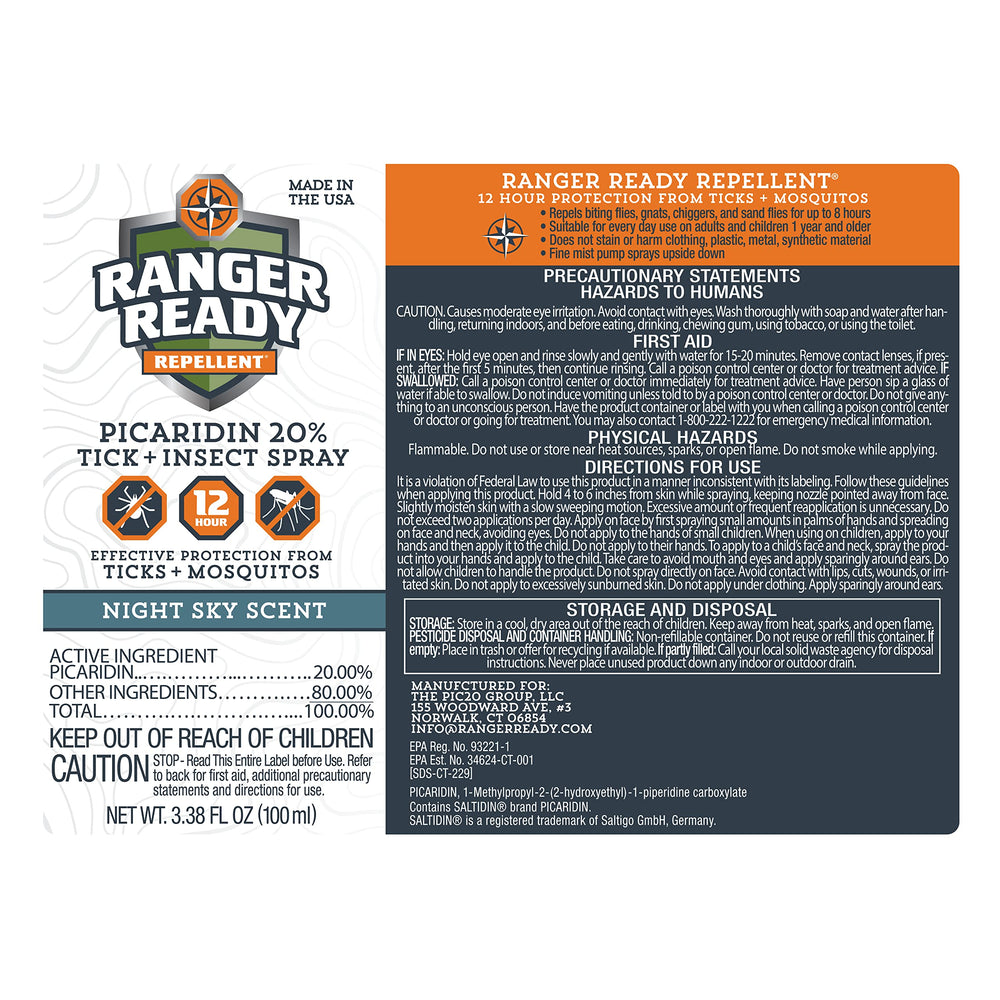 Night-time outdoor scene with Ranger Ready Night Sky offering dependable repellency.