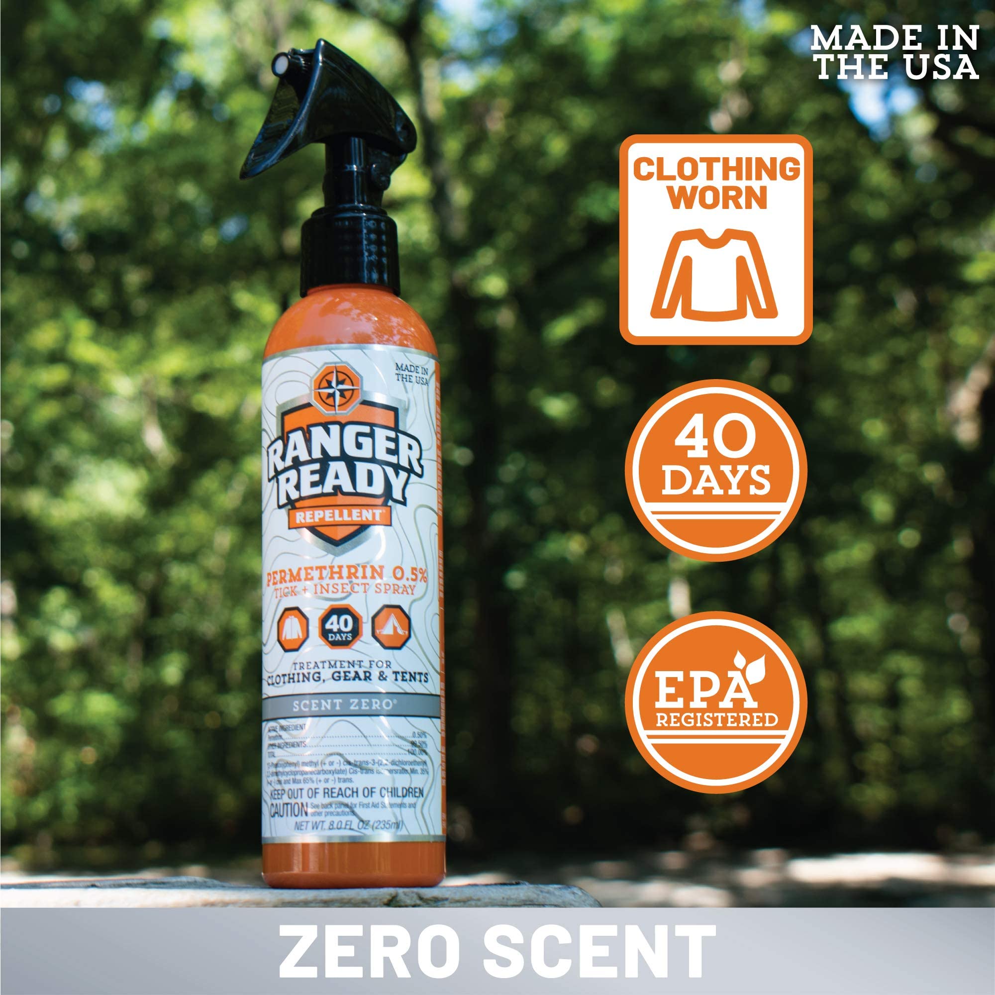 Ranger Ready unscented formula keeps fabrics odor-free during use