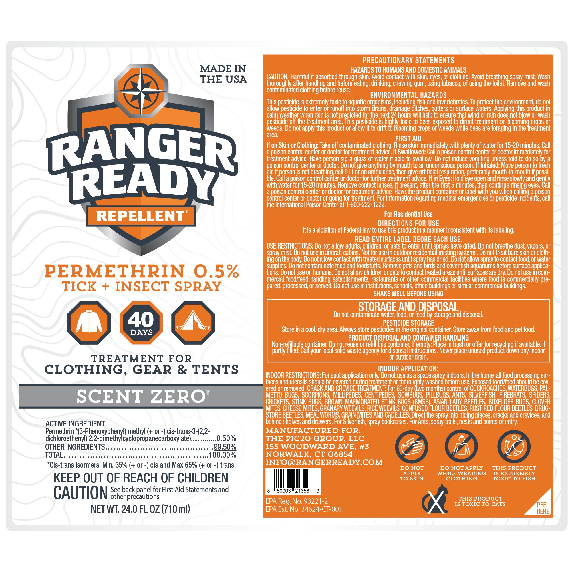 Two 24oz bottles demonstrate long-lasting coverage with Ranger Ready.