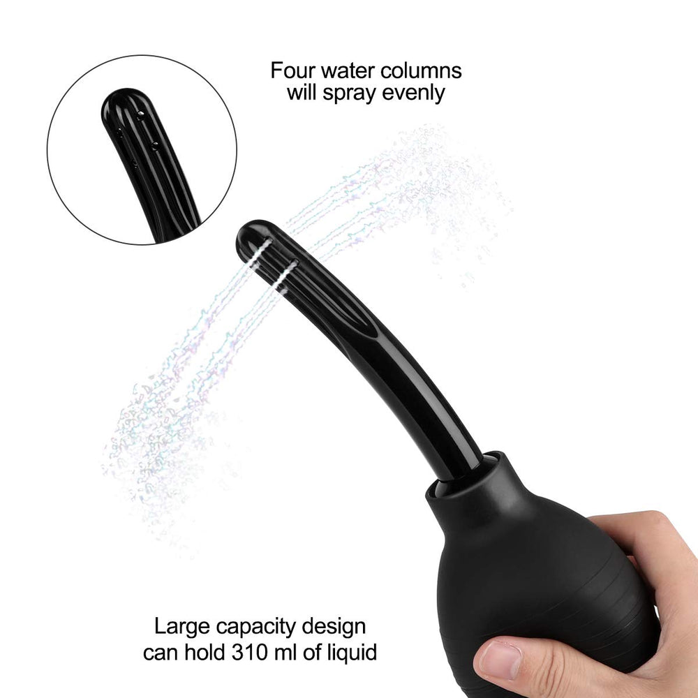 RANUE enema bulb kit black body supports discreet handling and storage.
