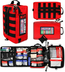 Rapid Care first aid kit color-coded layout enables quick item finding during emergencies.