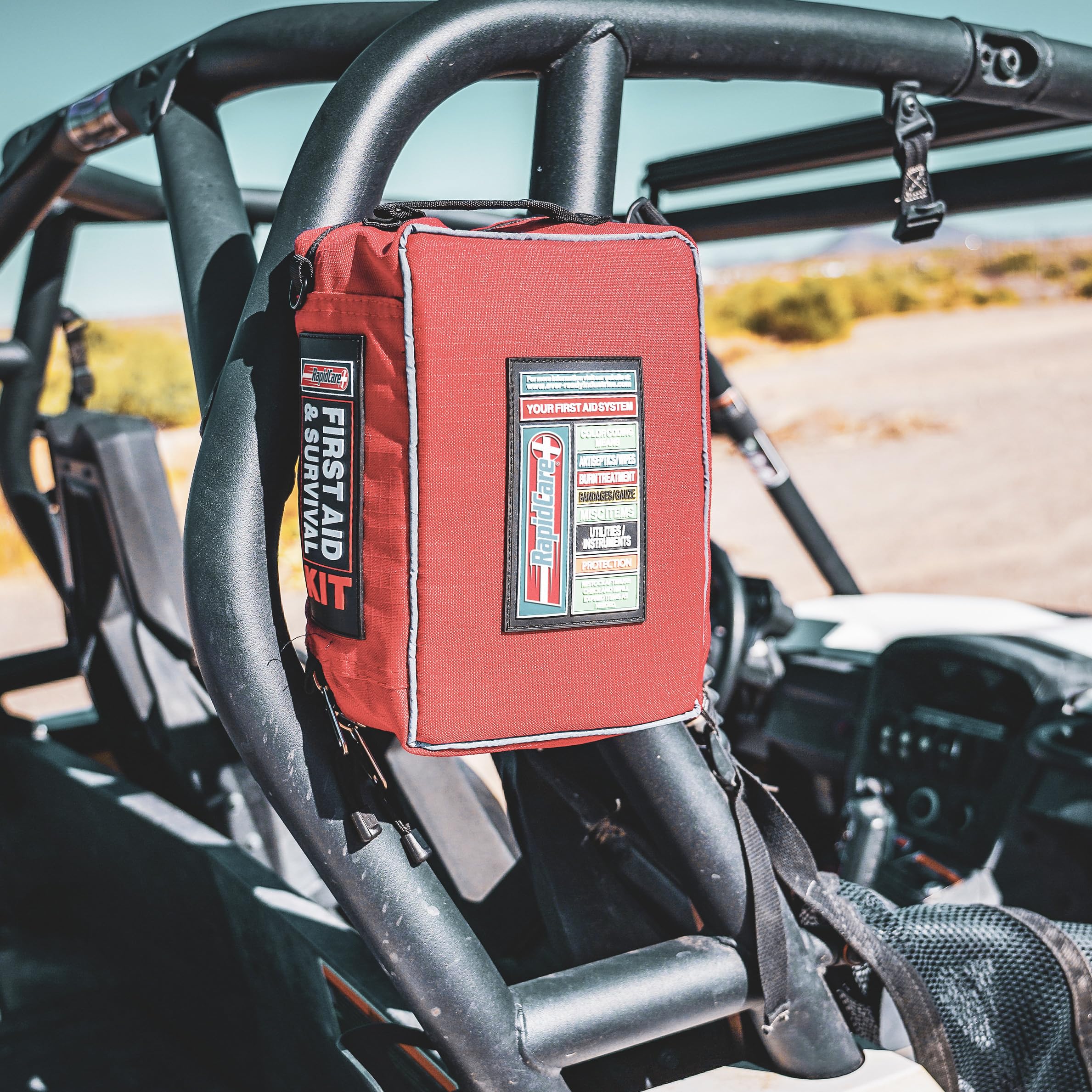 Rapid Care kit pockets maximize space and speed up access to supplies.
