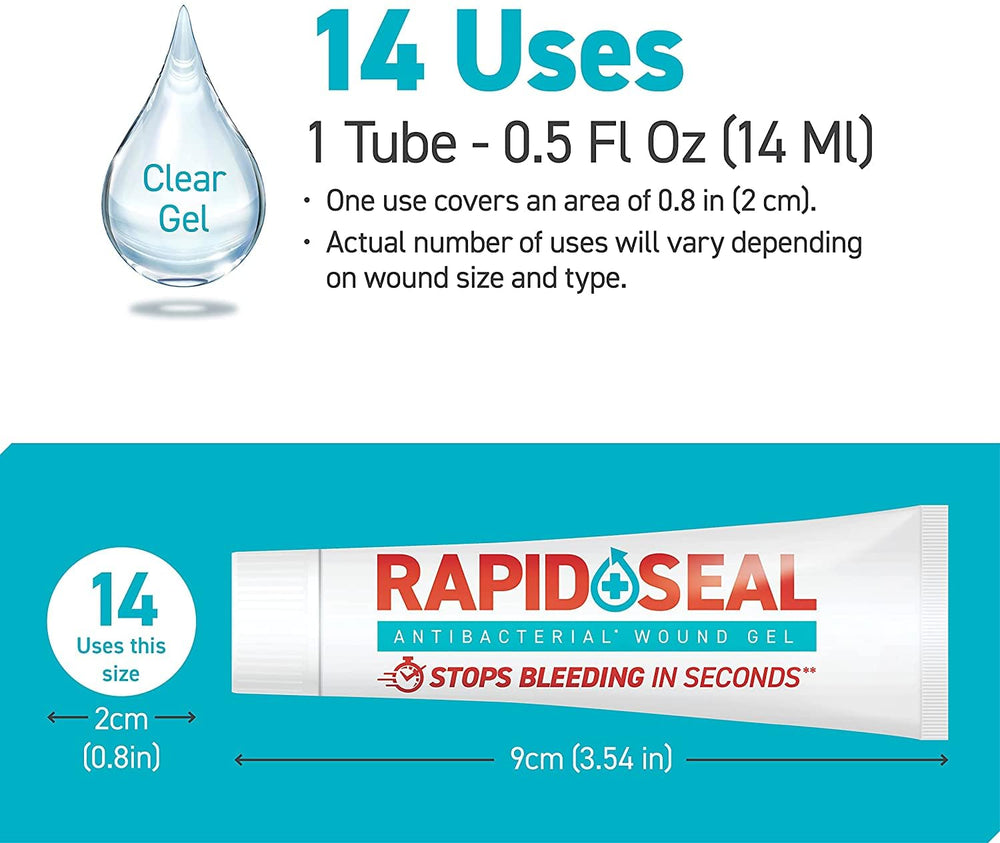 Rapid-Seal Wound Gel application closeup displays a smooth clear layer