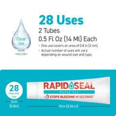 Rapid-Seal Wound Gel clear gel on a minor cut to seal