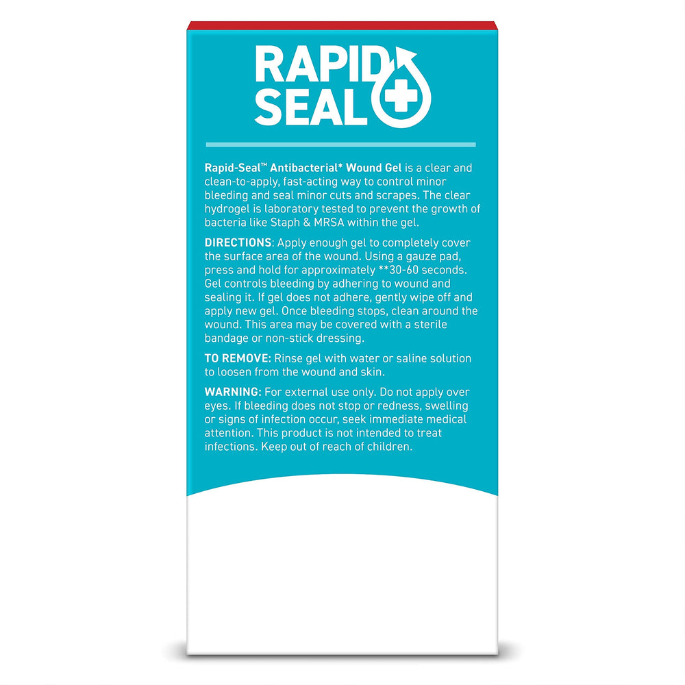 Rapid-Seal Wound Gel packaging box on a table