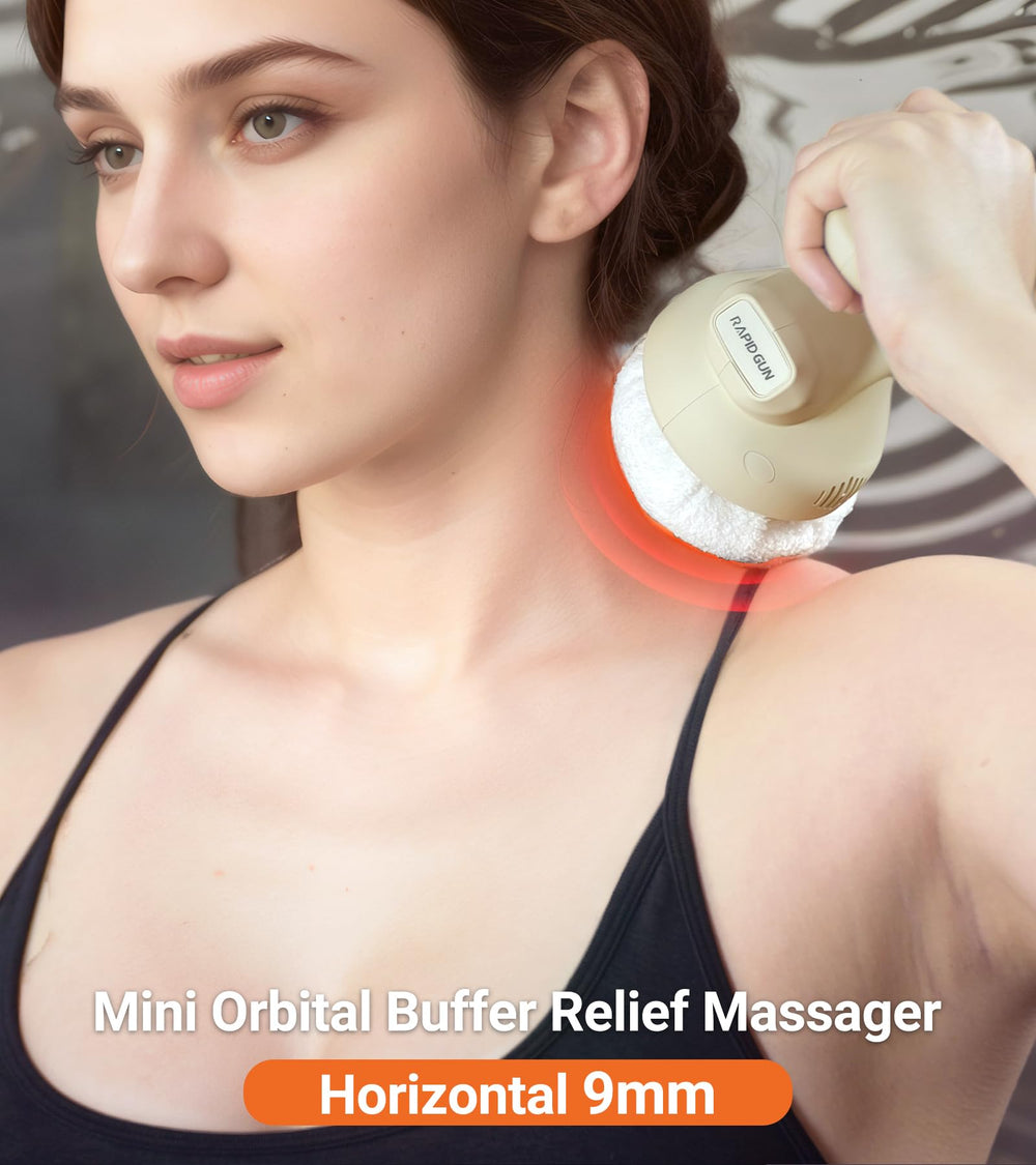 RapidGun Prime grip-positions enable self or assisted massage with control.