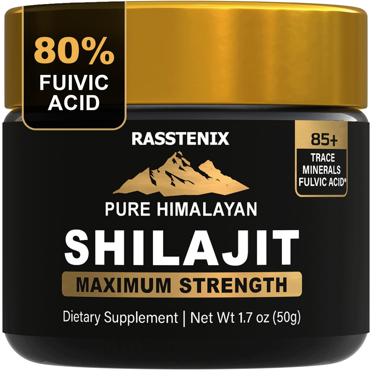 Rasstenix Shilajit Resin in a Himalayan jar ready for daily energy support