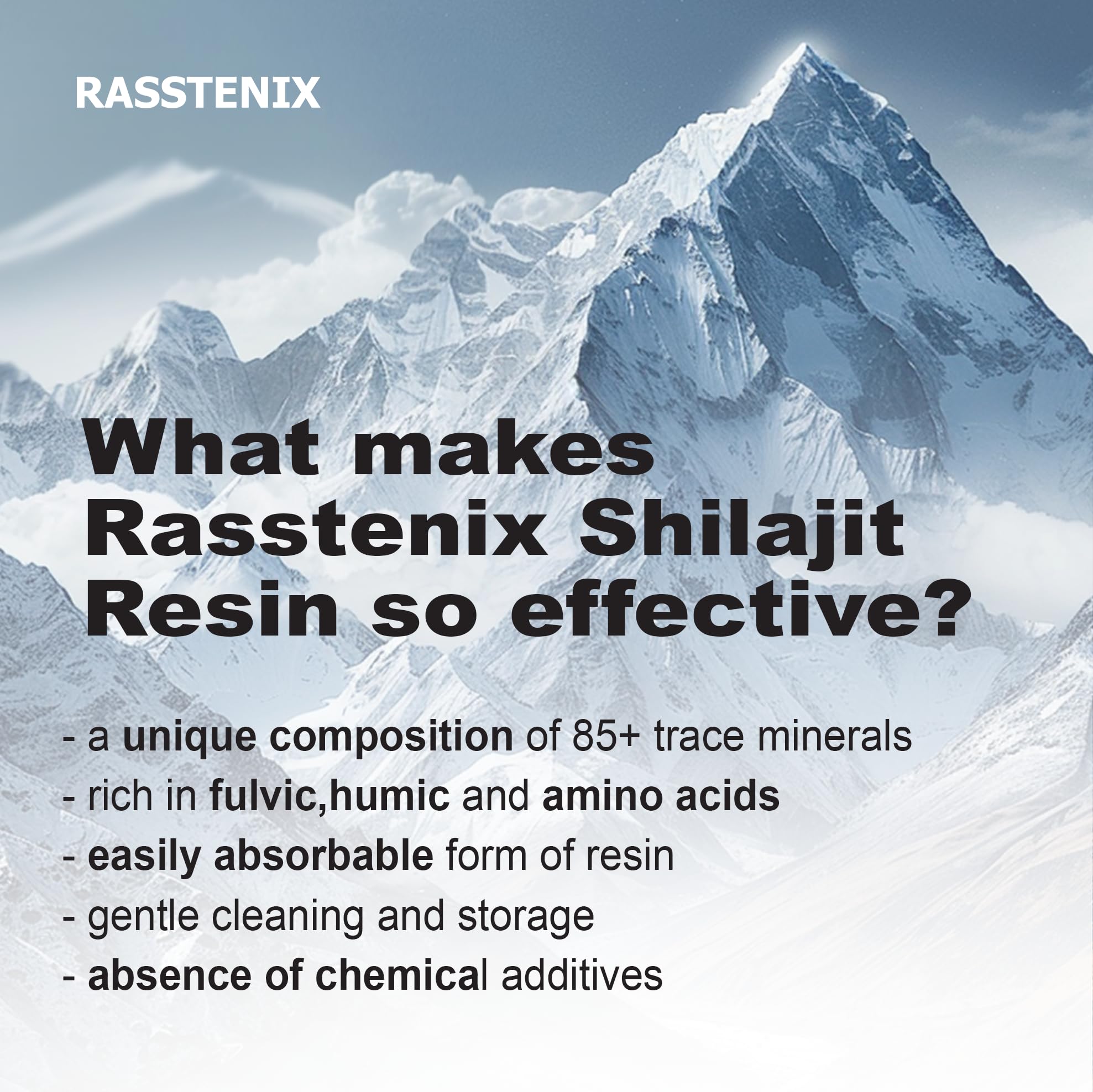 Rasstenix Shilajit Resin dissolving into tea for a smooth finish