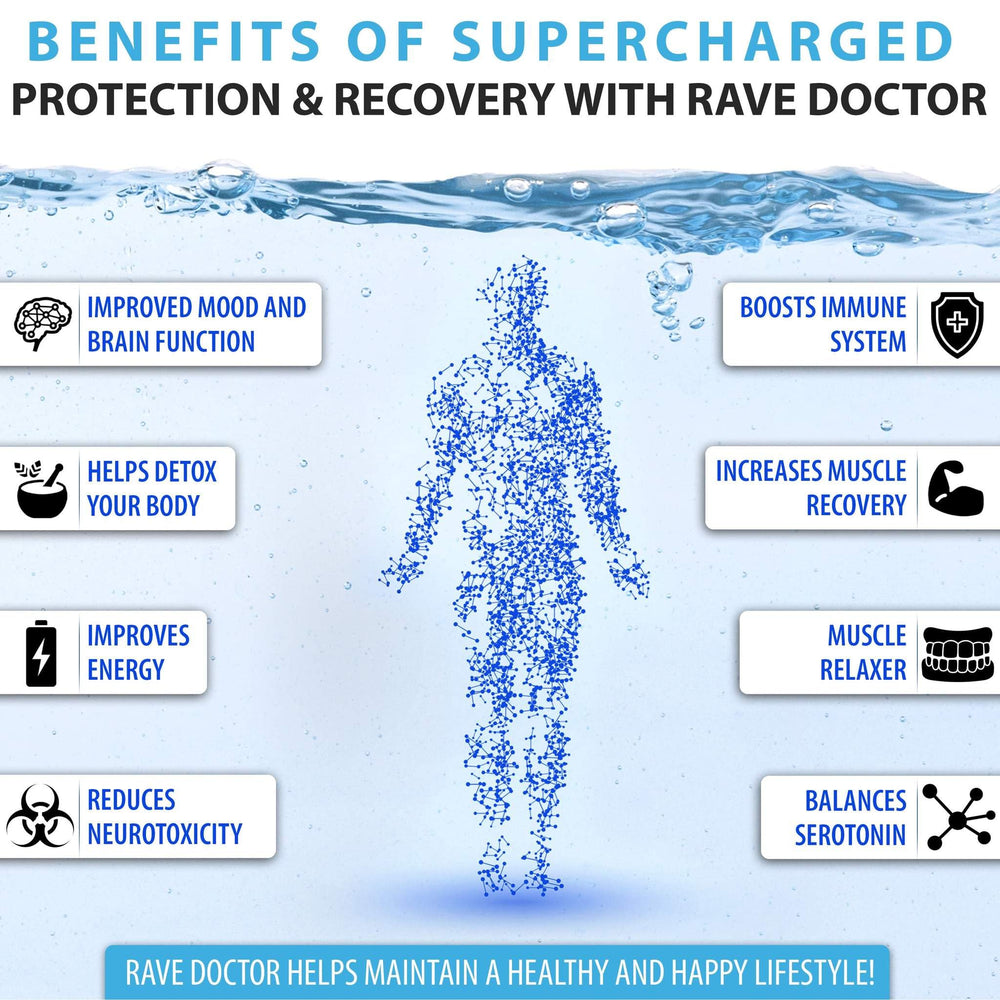 Rave Doctor community impact graphic communicates festival support.