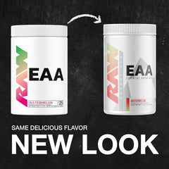 RAW EAA Watermelon shaker with powder ready to mix during training