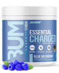 RAW Essential CHARGED Pre-Workout Powder – Blue Raspberry, 25 Servings | Focus & Performance