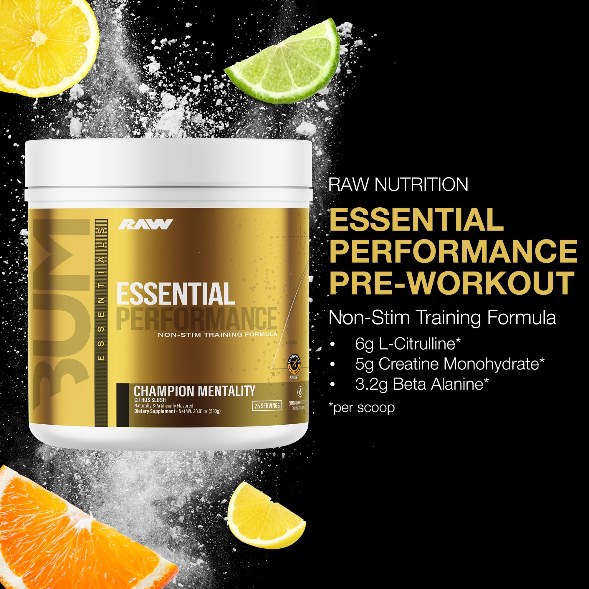 Serving scoop showing precise 5 g creatine monohydrate for strength support.
