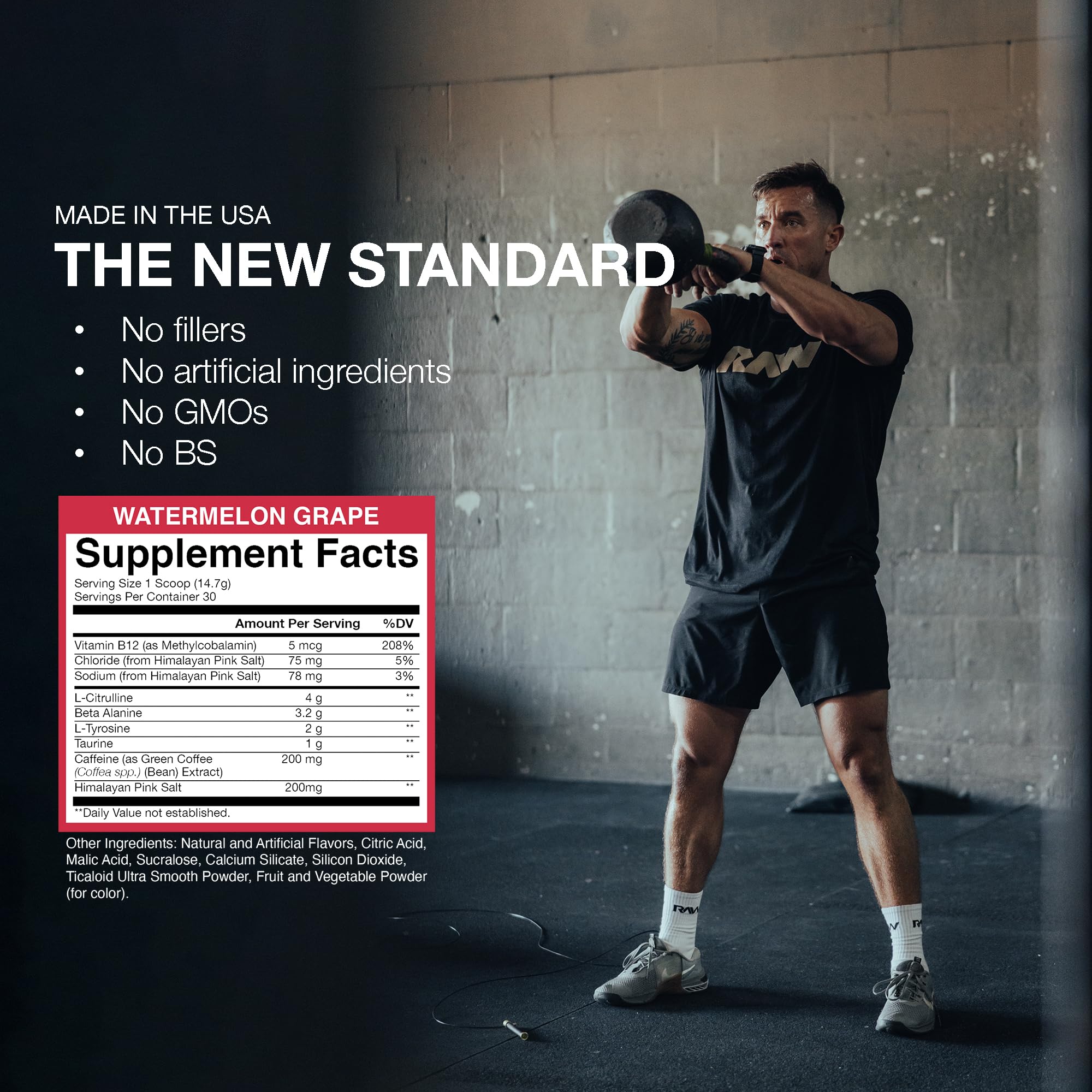 RAW Essential Pre-Workout shaker cup ready for pre-session hydration and energy.