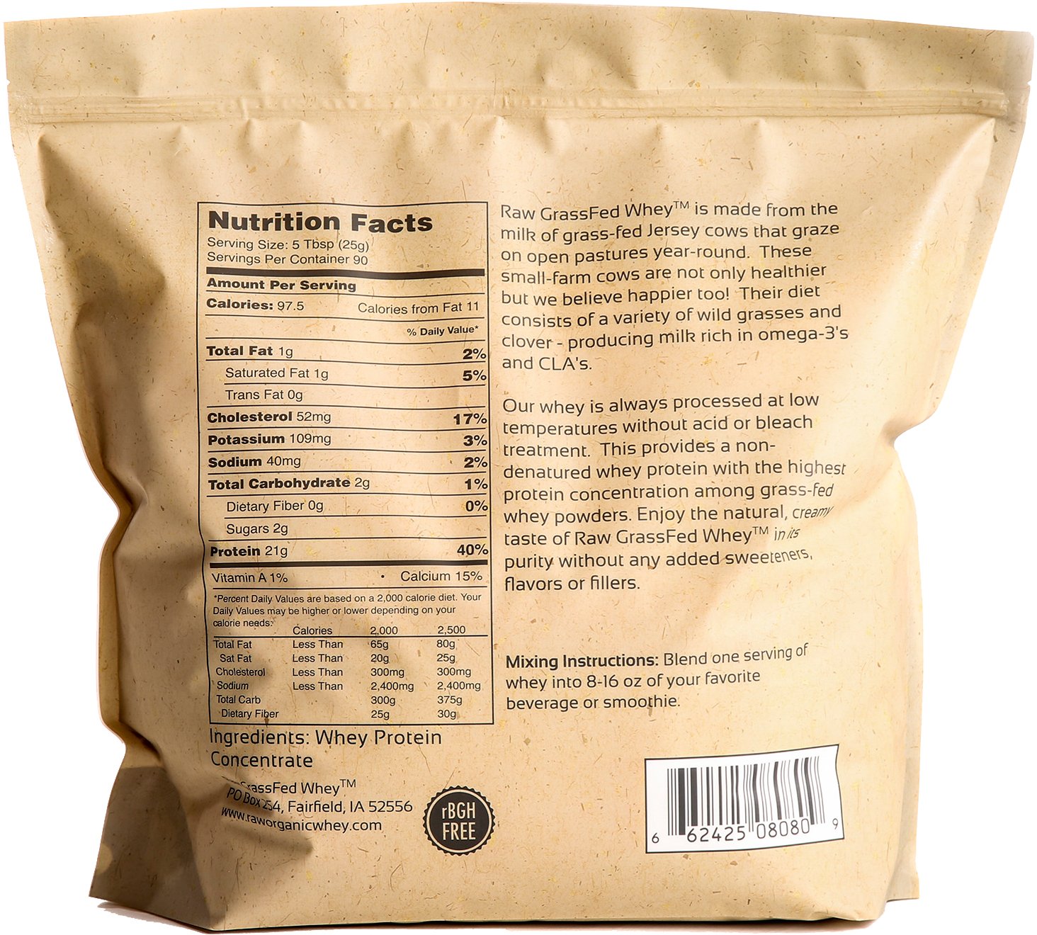 Raw Organic Whey unsweetened powder bottle showing keto-friendly, clean-label protein for recipes.