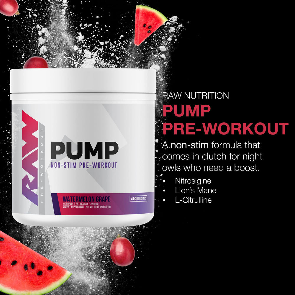 RAW Pump Stim Free Pre-Workout scoop for precise, stimulant-free serving