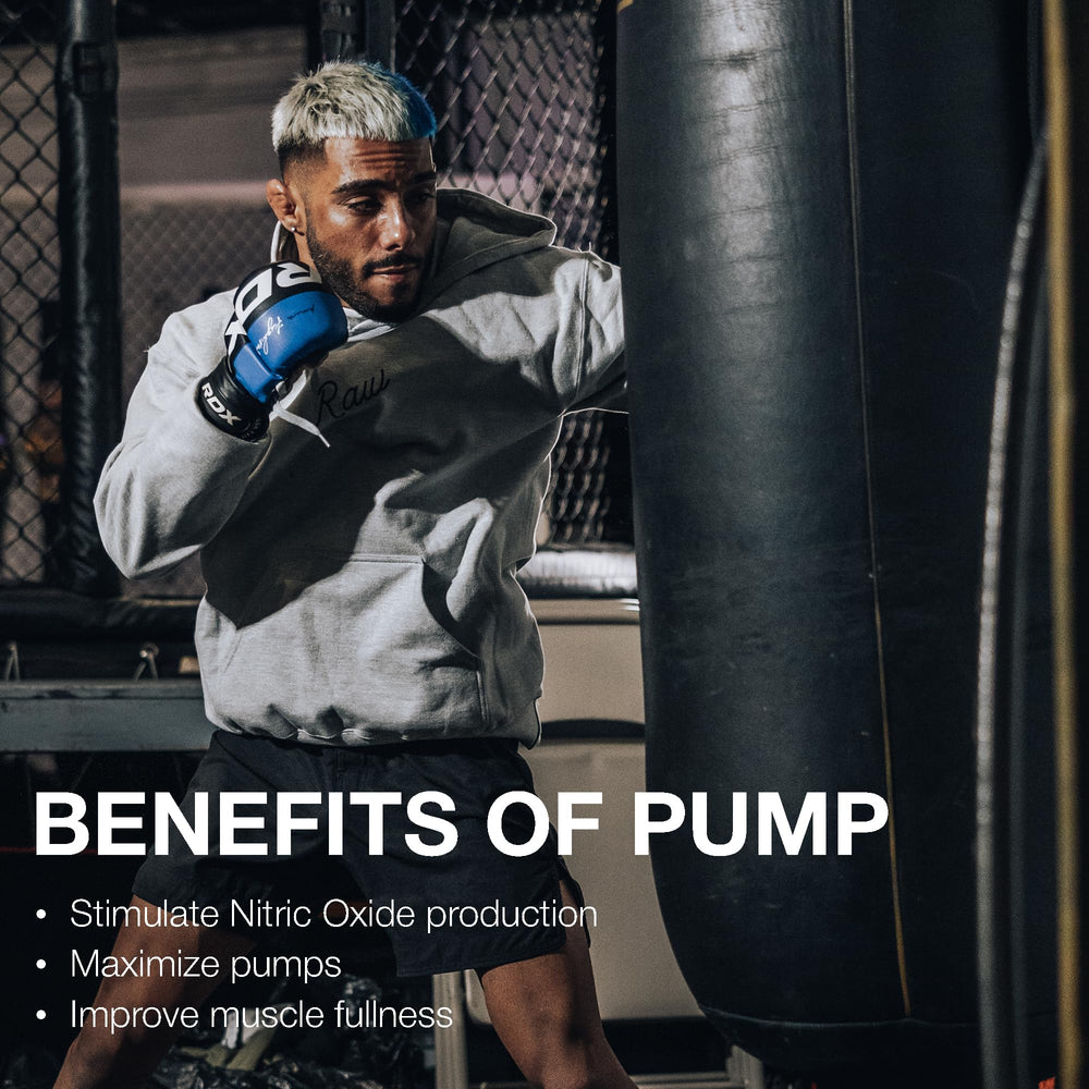 RAW Pump Stim Free Watermelon ready-to-mix formula for pre-workout sessions.