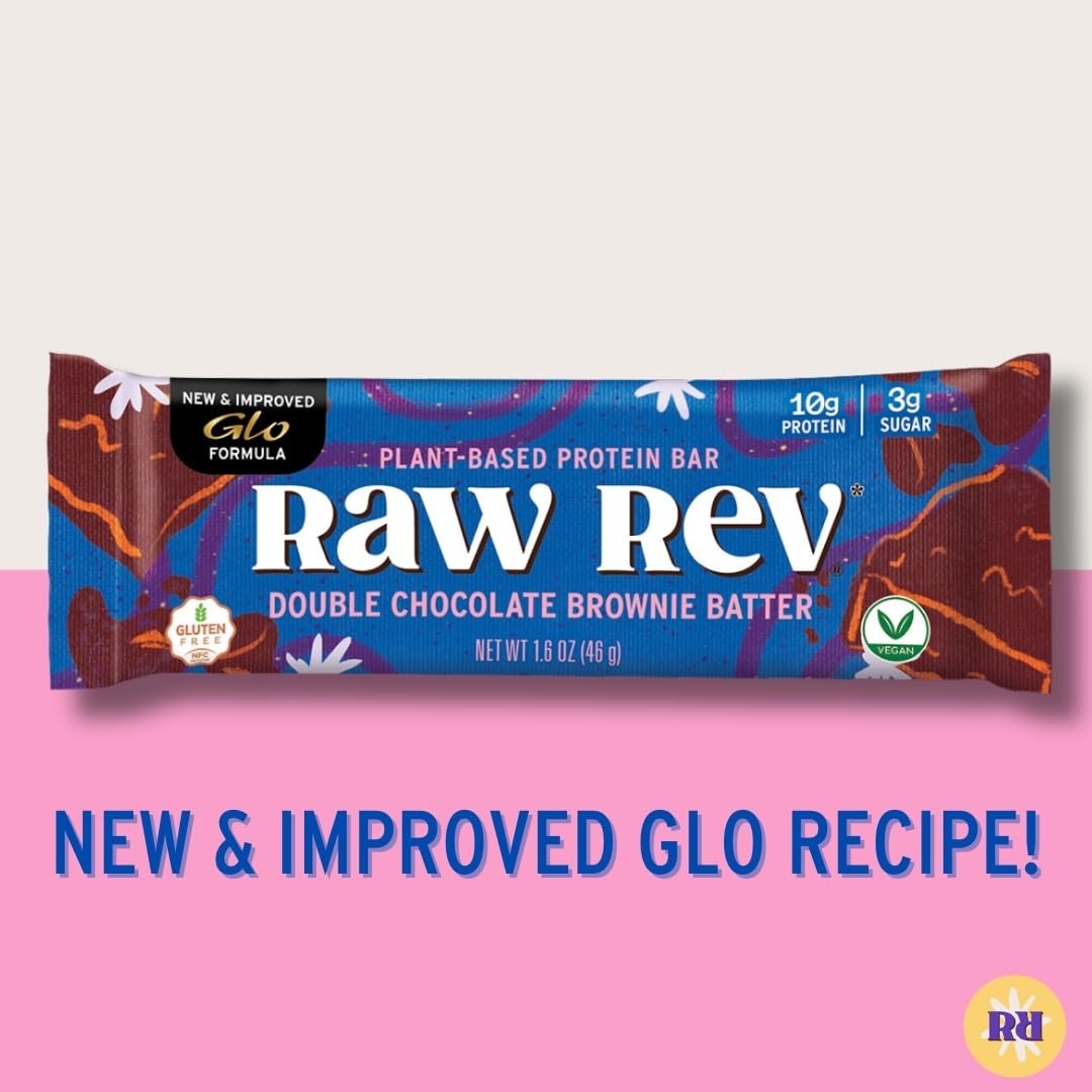 Raw Rev Glo bar served as a mid-day snack for steady energy.