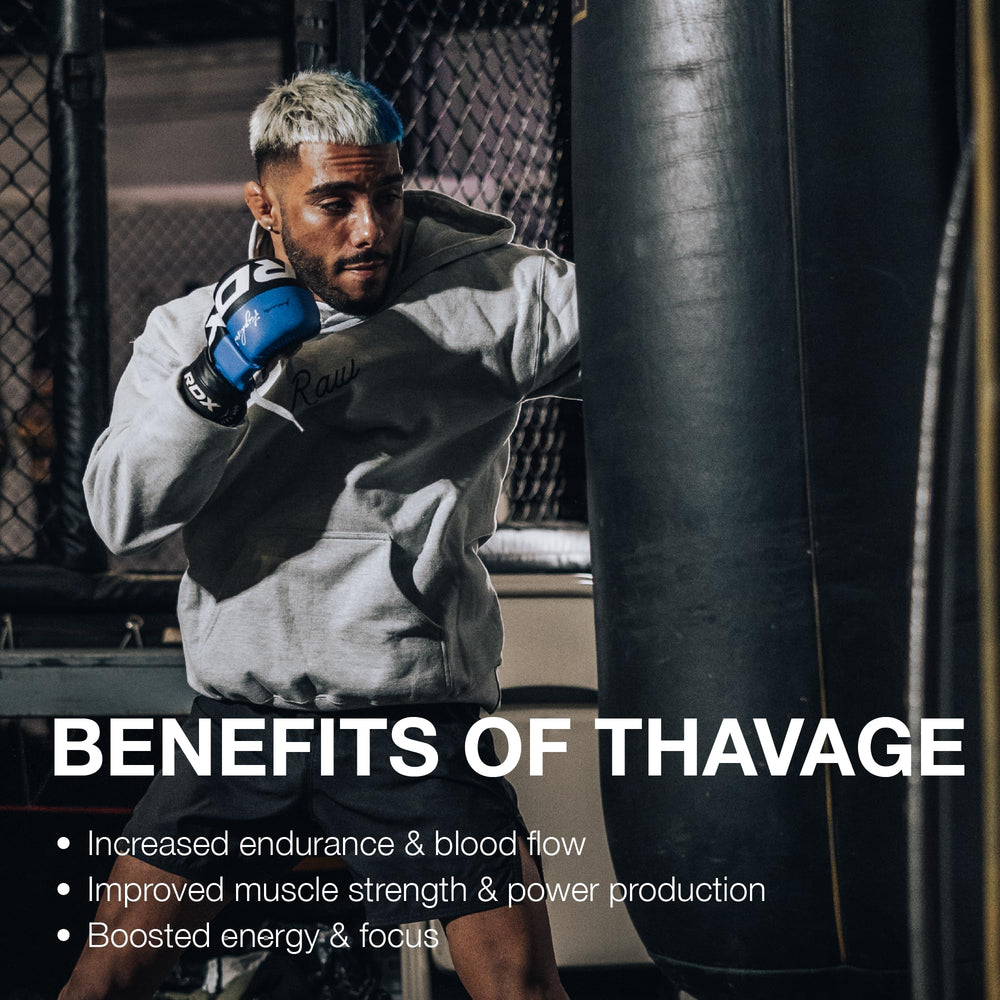 RAW Thavage mixed drink in water shows refreshing workout hydration