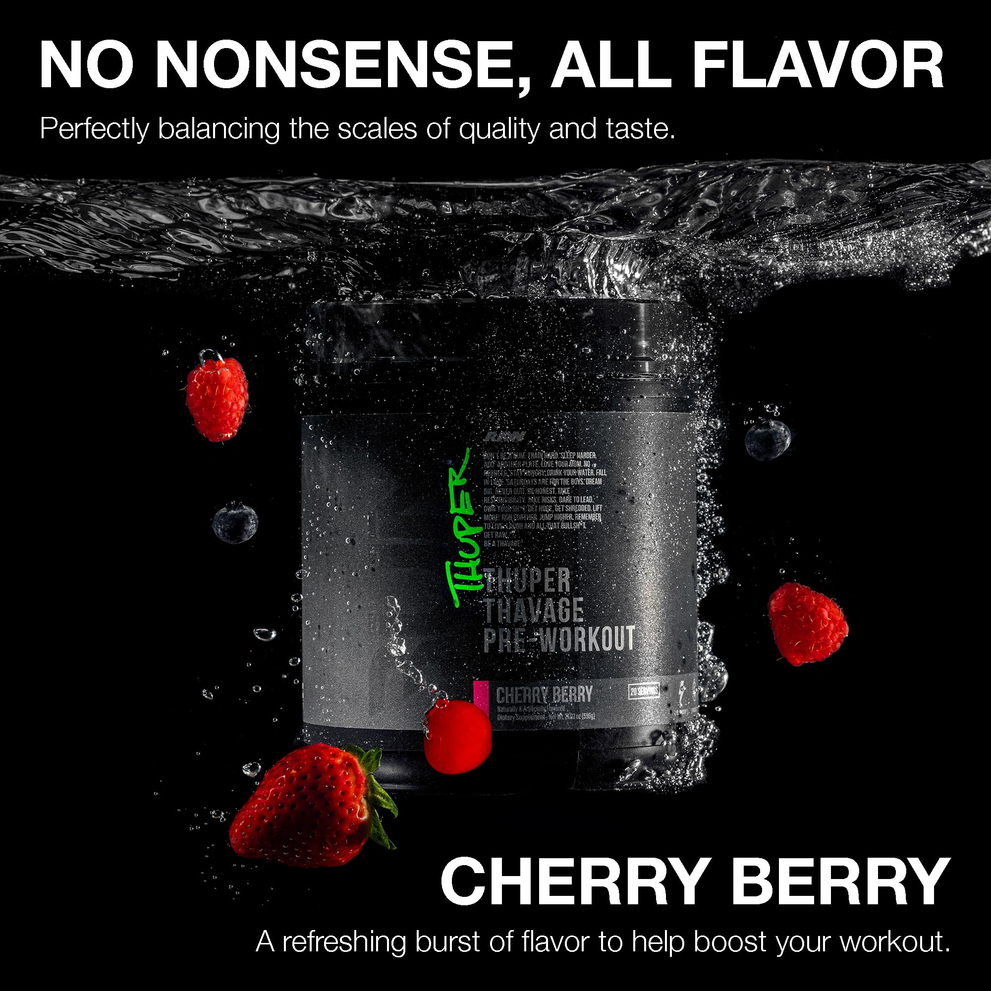  RAW Thuper Thavage nutrition label showing ingredient details