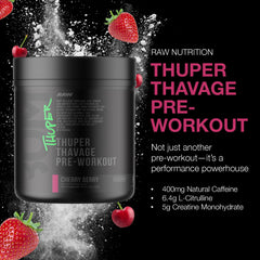 RAW Thuper Thavage scoop dispensing precise servings for performance