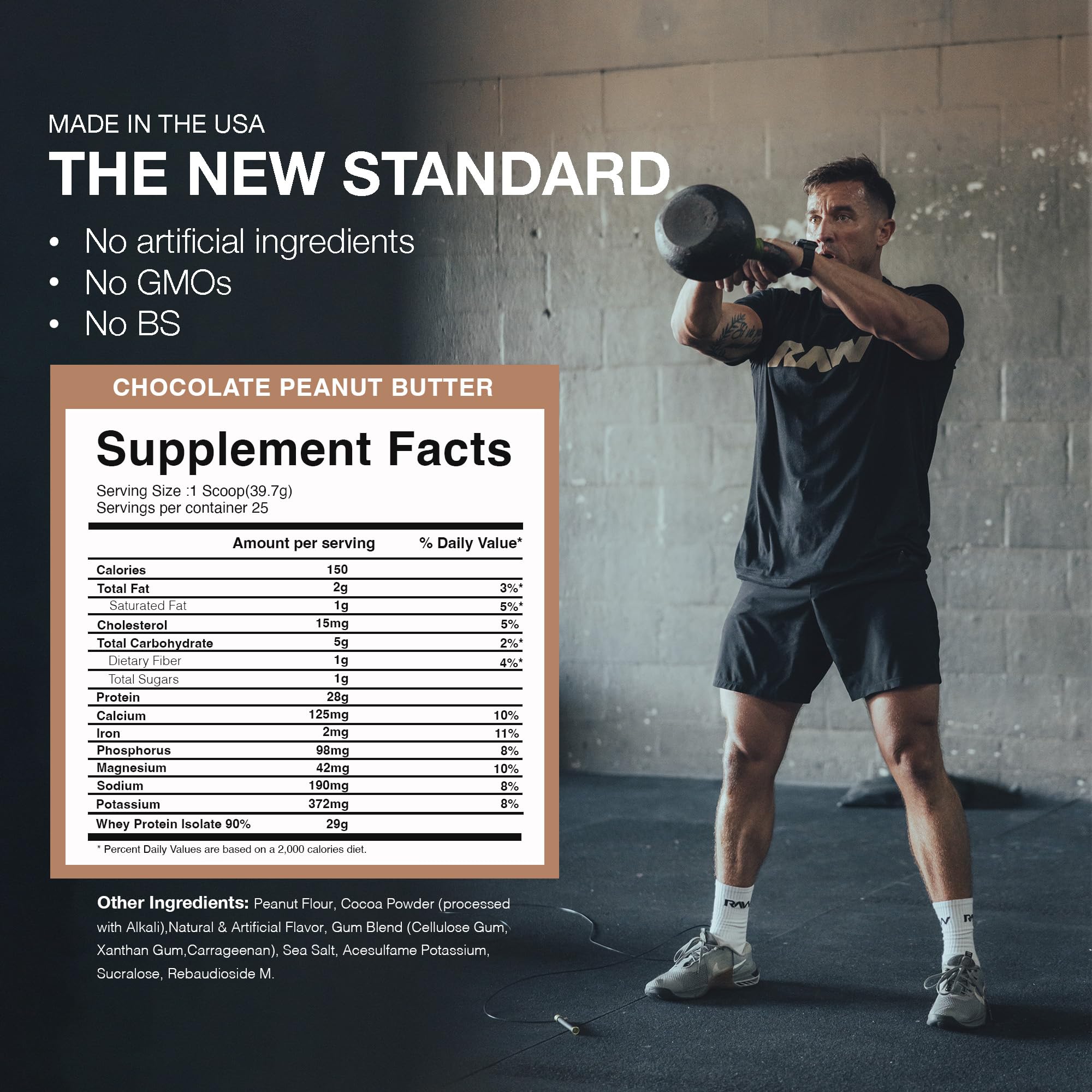 Powder and spoon laid flat imply pure, customizable protein nutrition