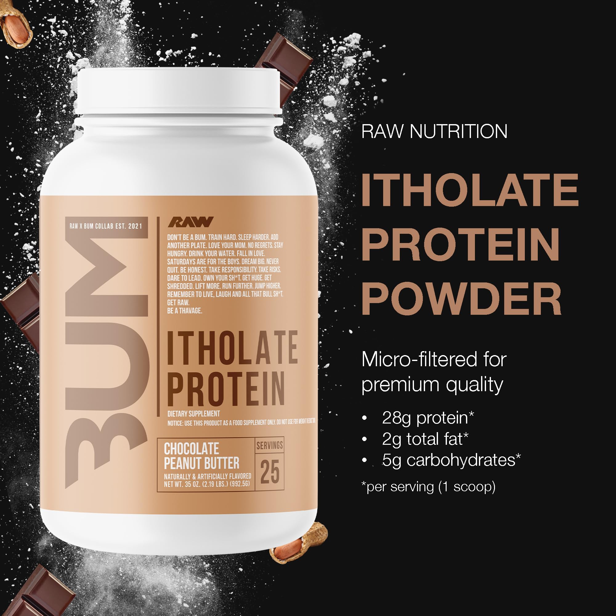 RAW scoop demonstrates fast mixability and convenient daily protein intake