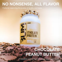 RAW whey isolate shake in glass showcases low-fat, low-carb formula for post-workout use