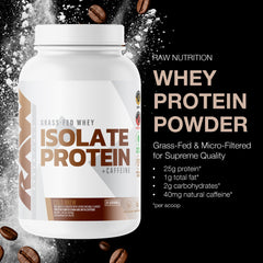 RAW Whey Isolate Cold Brew bottle on kitchen counter for daily use