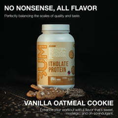 RAW Whey Isolate vanilla shake pour capturing crisp flavor on training days