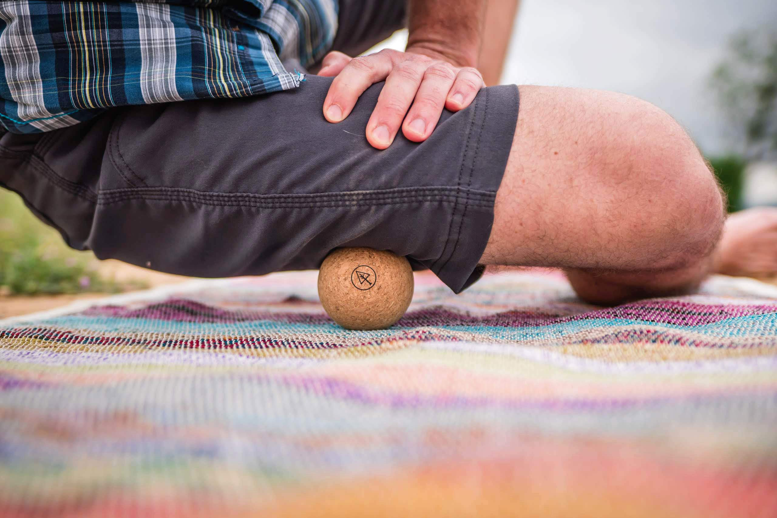Rawlogy sustainable cork material highlighted in an eco-friendly massage tool.