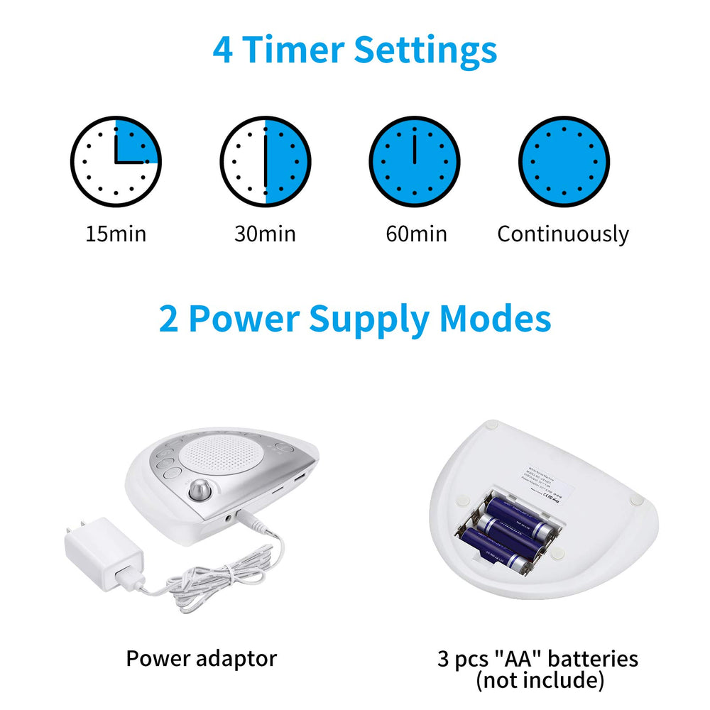Raynic White Noise Machine time-settings tailor sessions for naps