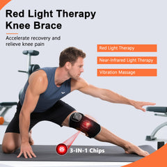 Rayocon knee massager with adjustable straps for secure fit during activity.