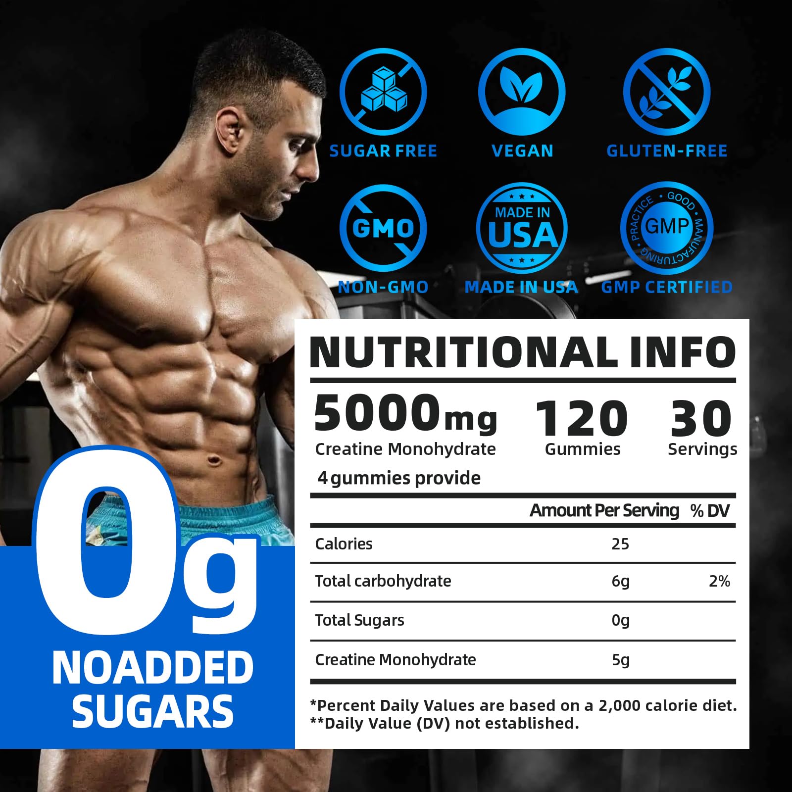 Razuhu creatine gummies pour into a glass, ready to hydrate muscles.