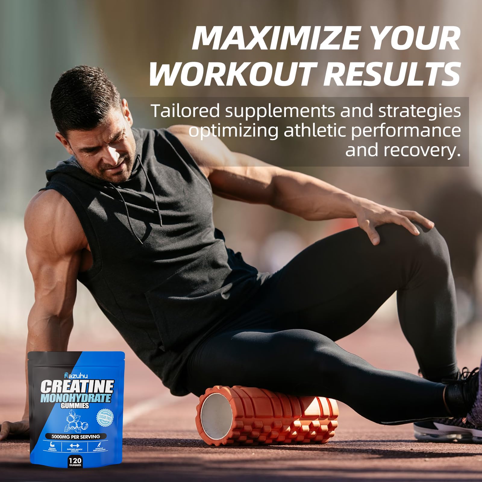 Razuhu gym bag-ready gummies provide on-the-go athletic fueling.
