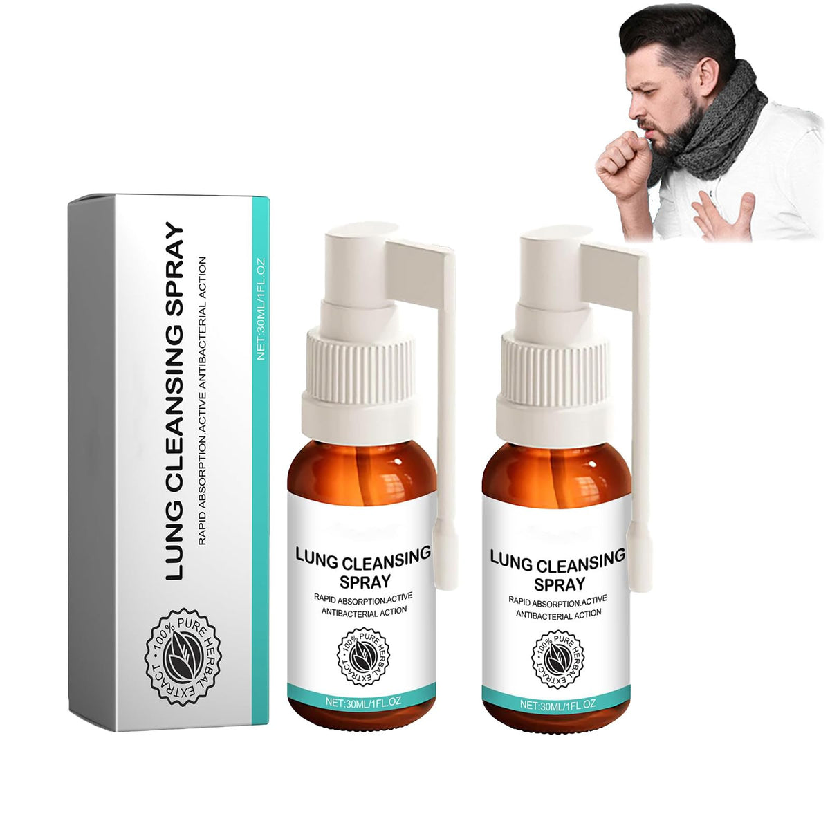 RCSCBC Saffra Lung Cleansing Spray packaging for daily respiratory support and premium design.
