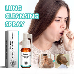RCSCBC Saffra Lung Cleansing Spray tube-application demonstrates easy under-tongue use for fast action.