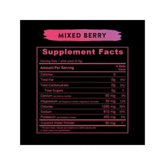 Re-Lyte Mixed Berry packaging front highlights 15 servings and clean ingredient ethos.